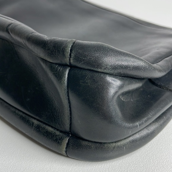 Ganson vintage leather shoulder bag purse black - Picture 4 of 16